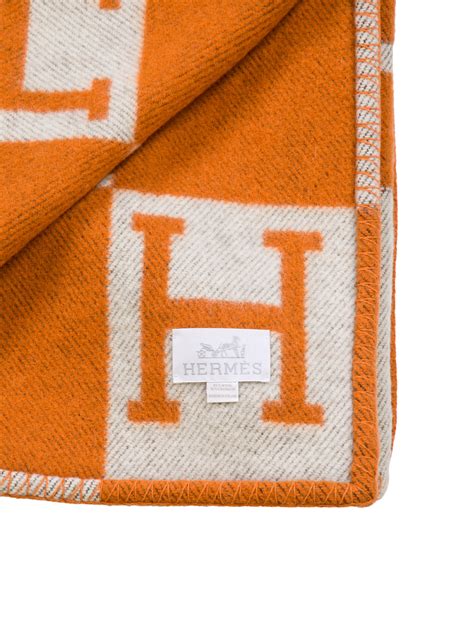 hermes pink and orange blanket|hermes orange throw blanket.